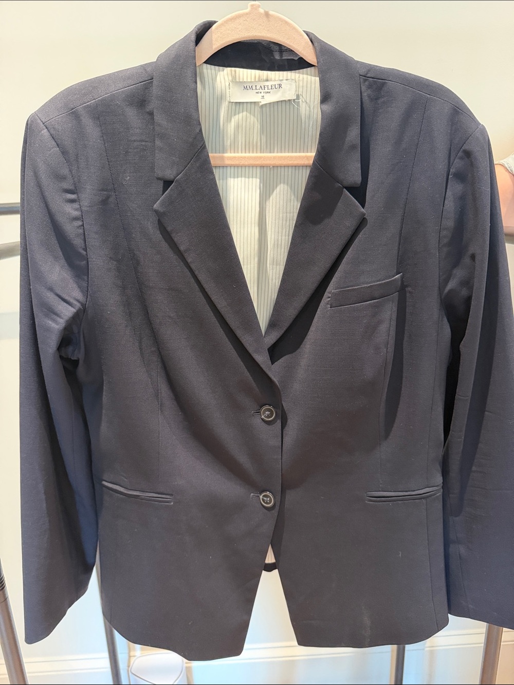 MM Lafleur Black Two-Button Tailored Blazer